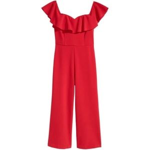red H&M jumpsuit